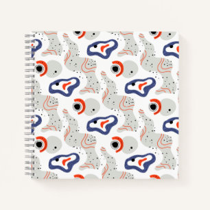 Carnet Motif Abstrait des tourbillons et des cercles