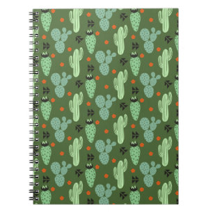 Carnet Motif Abstrait du désert de Hipster Cactus