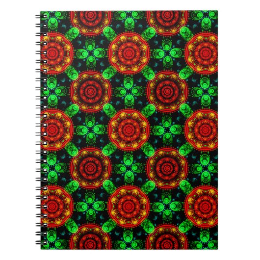 Carnet Motif abstrait élégant boho moderne floral #504 (Devant)