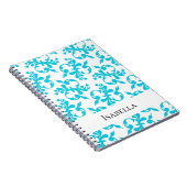 Carnet Motif Abstrait élégant Nom personnalisé Compositio (Côté Droit)