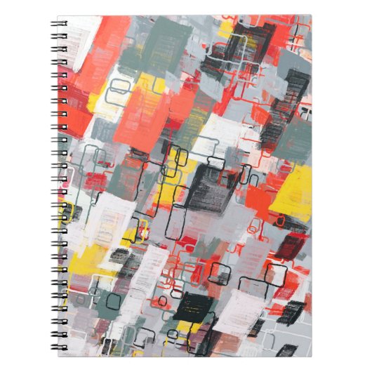 Carnet Motif abstrait fait main. Art moderne (Devant)