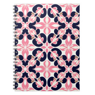 Carnet Motif Abstrait Floral Coloré