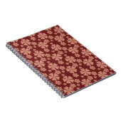 Carnet Motif abstrait floral marron atténué (Côté Droit)