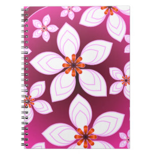 Carnet Motif Abstrait Floral Rose   Fleur Esthétique Ar
