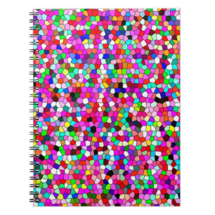 Carnet motif abstrait, fond d'écran en mosaïque coloré, g