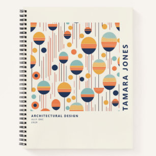 Carnet Motif abstrait géométrique Bauhaus #1 ID1068