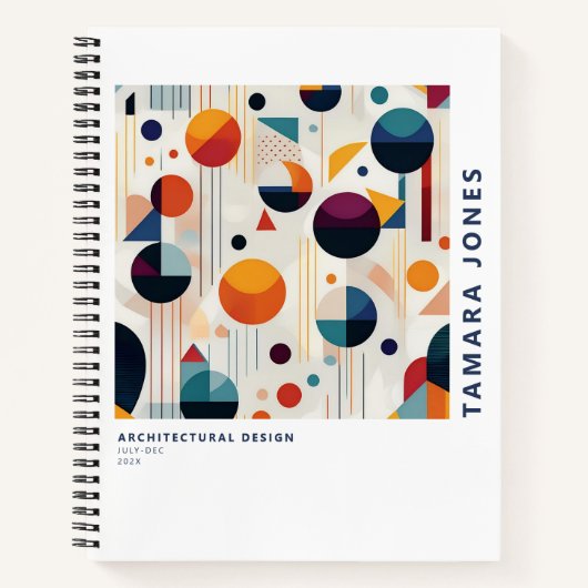 Carnet Motif Abstrait géométrique Bauhaus#5 ID1068 (Devant)