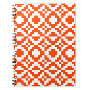 Carnet motif Abstrait géométrique pixelisé transparent. M
