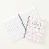 Carnet Motif Abstrait géométrique Rose chic (Intérieur)