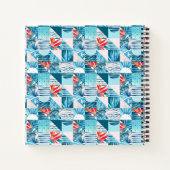 Carnet Motif Abstrait géométrique Turquoise tropical (Dos)