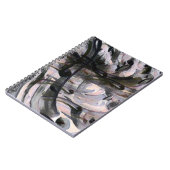 Carnet motif Abstrait gris et violet (Côté gauche)