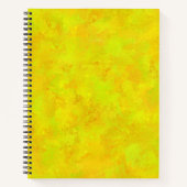 Carnet Motif Abstrait Jaune Orange Vert (Devant)