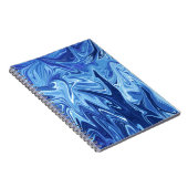 Carnet Motif abstrait liquide bleu (Côté Droit)