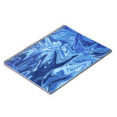 Carnet Motif abstrait liquide bleu (Côté gauche)