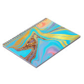 Carnet motif abstrait marbré (Côté gauche)