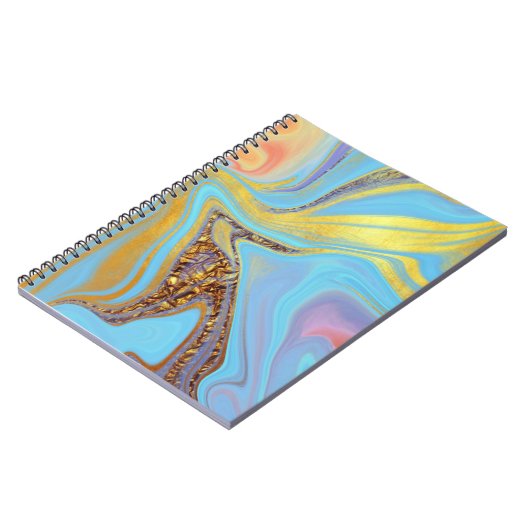 Carnet motif abstrait marbré (Côté gauche)