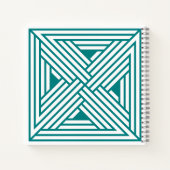 Carnet Motif abstrait moderne de lignes géométriques sarc (Dos)