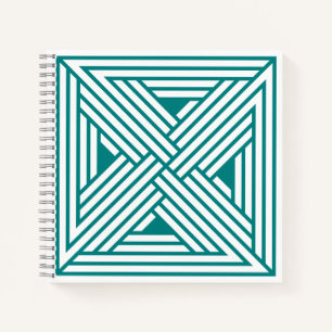 Carnet Motif abstrait moderne de lignes géométriques sarc