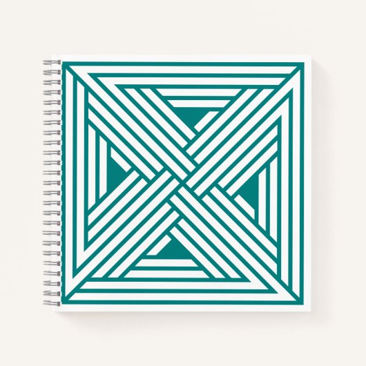 Carnet Motif abstrait moderne de lignes géométriques sarc (Devant)