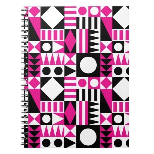Carnet Motif abstrait moderne du milieu du siècle. (Devant)
