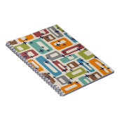 Carnet Motif Abstrait moderne rétro du milieu du siècle (Côté Droit)