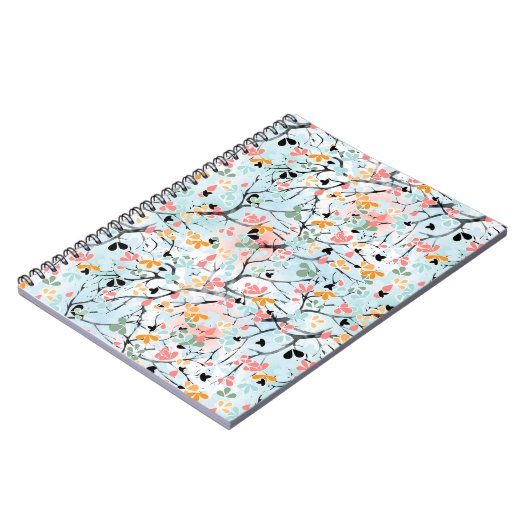 Carnet motif Abstrait, motif d'automne (Côté gauche)