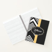 Carnet Motif Abstrait noir et blanc (Intérieur)