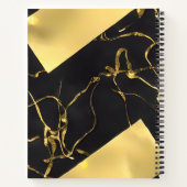 Carnet Motif Abstrait noir et or (Dos)