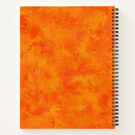 Carnet Motif Abstrait orange (Dos)