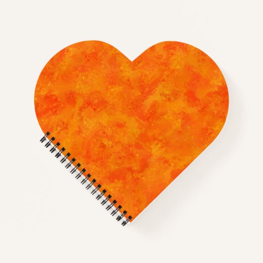 Carnet Motif Abstrait orange (Devant)