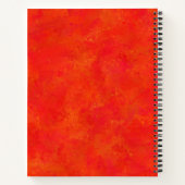Carnet Motif Abstrait Orange Rouge (Dos)