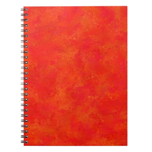 Carnet Motif abstrait orange rouge (Devant)