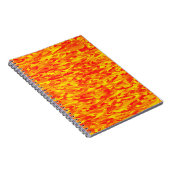 Carnet Motif Abstrait orange rouge jaune (Côté Droit)