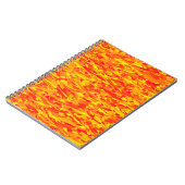Carnet Motif Abstrait orange rouge jaune (Côté gauche)