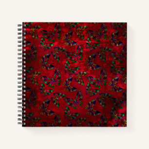 Carnet Motif abstrait papillon vintage rétro sans couture