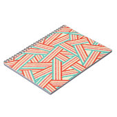 Carnet Motif Abstrait rayé coloré (Côté gauche)