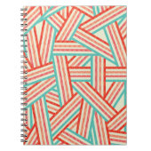Carnet Motif Abstrait rayé coloré (Devant)