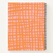 Carnet Motif Abstrait Retro Pastel Grille Personnalisable (Dos)