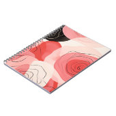 Carnet motif abstrait rose (Côté gauche)