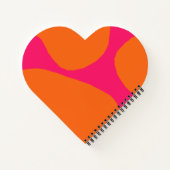 Carnet Motif Abstrait rose et orange chaud avec n'importe (Dos)