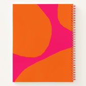 Carnet Motif Abstrait rose et orange chaud avec nom (Dos)