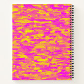 Carnet Motif Abstrait rose jaune orange (Dos)