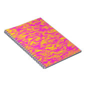 Carnet Motif Abstrait rose jaune orange (Côté Droit)