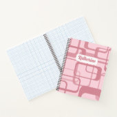 Carnet Motif Abstrait rose rétro (Intérieur)