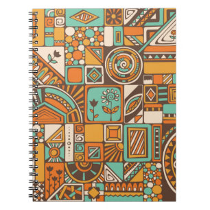 Carnet motif Abstrait sans couture avec éléments géométri