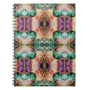 Carnet motif Abstrait sans couture avec fleurs et décorat