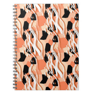 Carnet Motif abstrait sans couture avec pêche