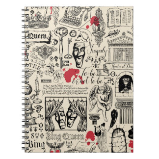 Carnet motif Abstrait sans faille sur le thème du théâtre