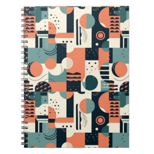 Carnet Motif Abstrait sans fil minimal - géométrique (1)