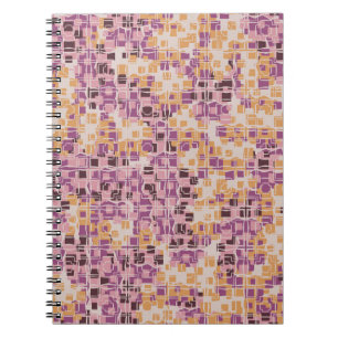 Carnet motif Abstrait sans soudure. Carré arrondi et chao